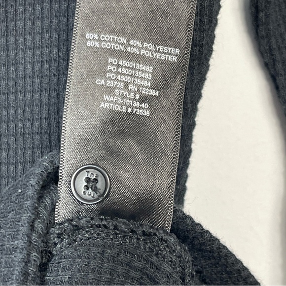 ARITZIA Tna HomeStretch Henley Black XS Waffle Knit Long Sleeve Crop Thermal Top - Picture 13 of 14
